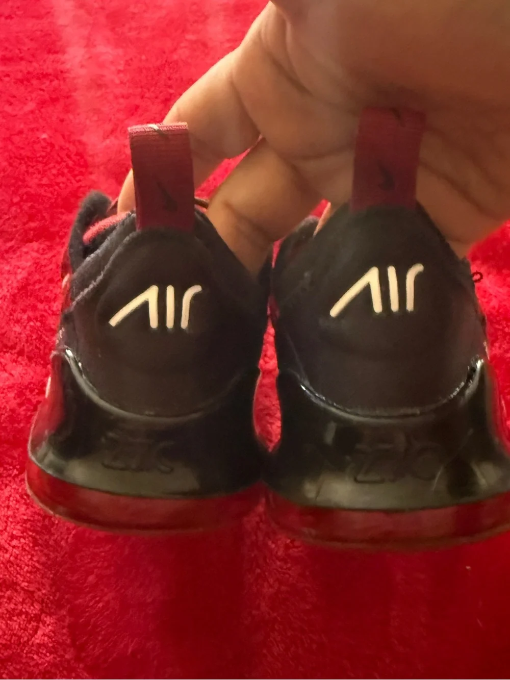 Nike Air Max 270 Team Red Black Toddler Sneakers Size 8C DD1646-603 - Picture 5 of 7